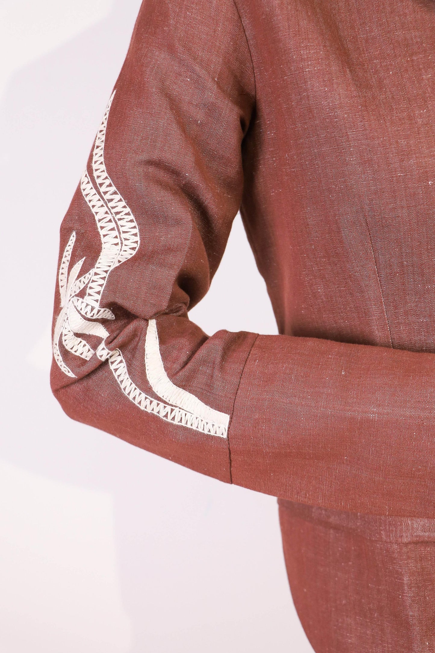 Sable Harmony Embroidered Coat - Seen Unseen