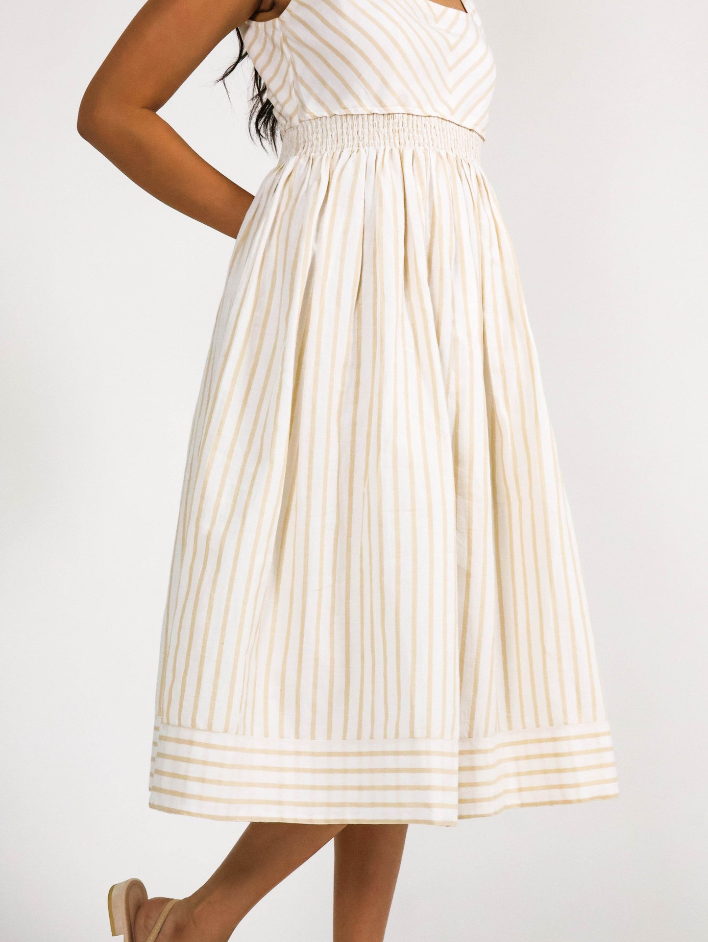 Coastline Dress – Sand Stripe - Seen Unseen