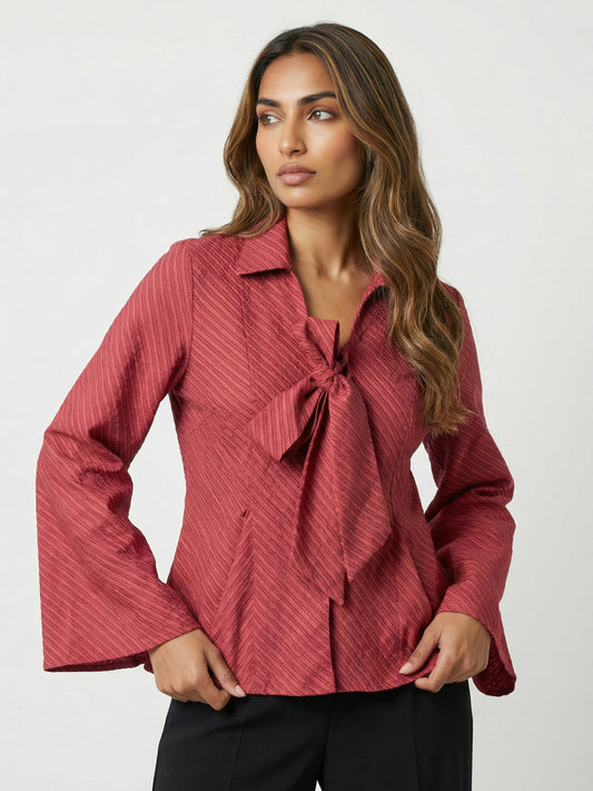 Aarohi Tie-Neck Shirt