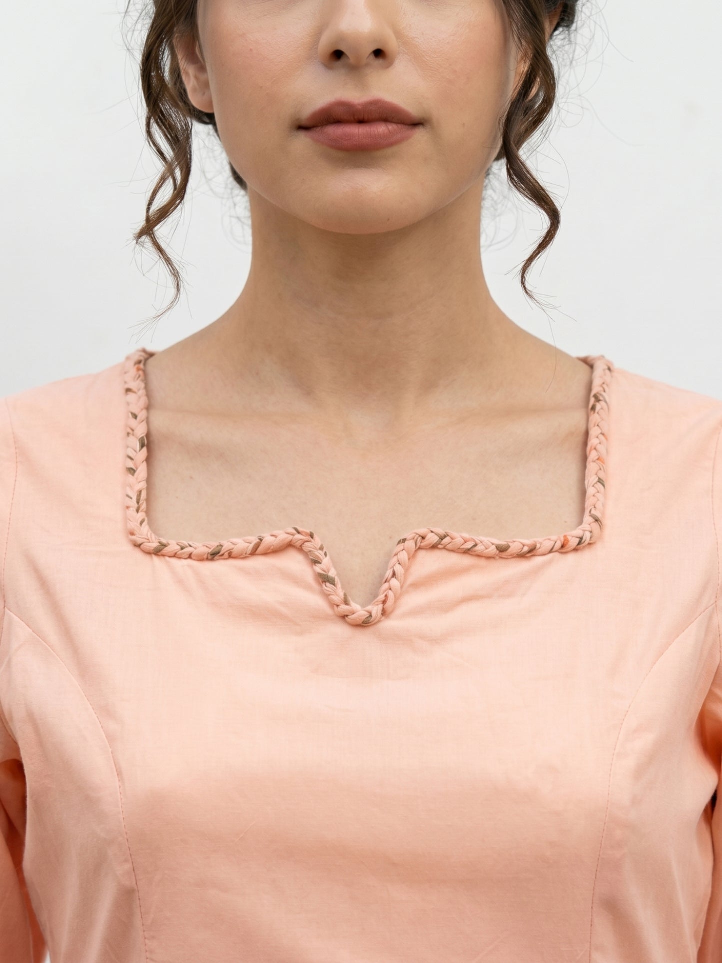 Peach Blossom Midi Dress