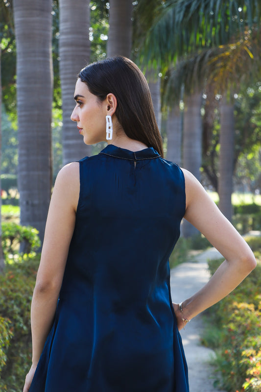 Midnight Grace Elegant Asymmetrical Kurta Set