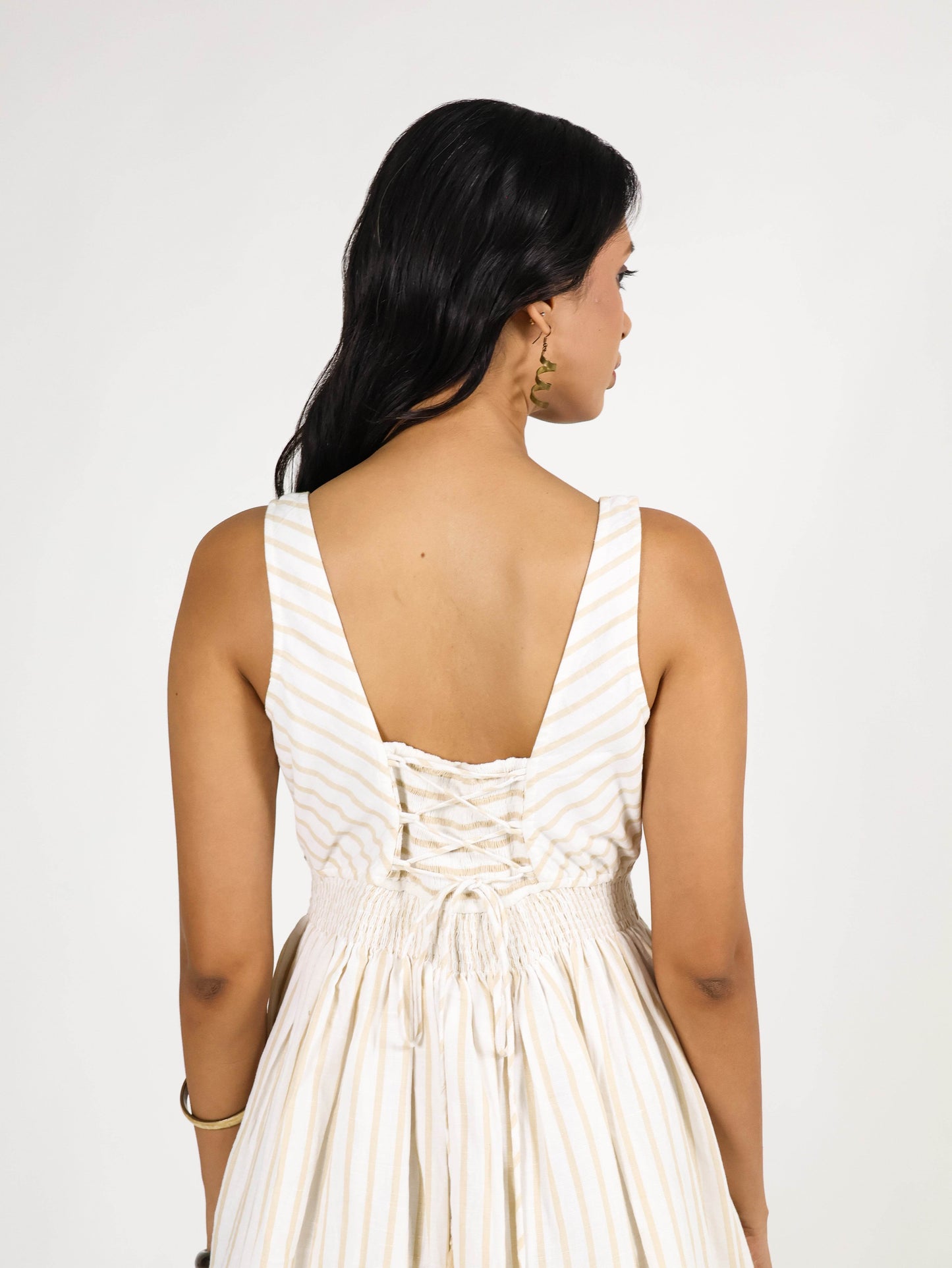 Coastline Dress – Sand Stripe - Seen Unseen