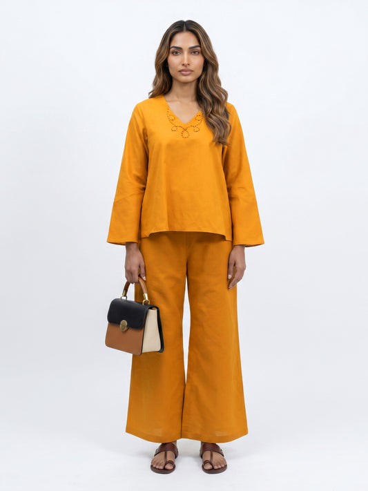Sorrento Saffron Linen Co-ord Set