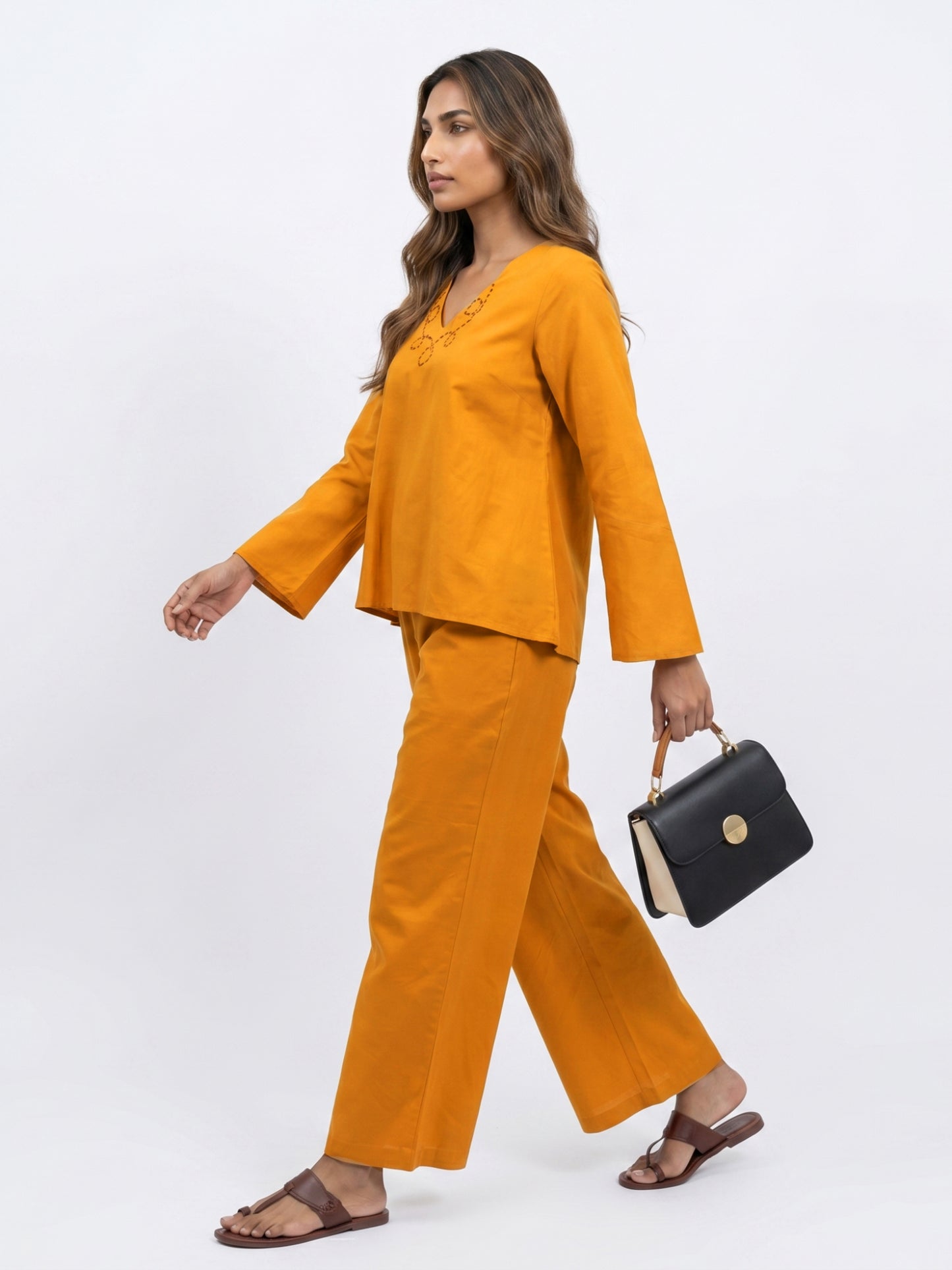 Sorrento Saffron Linen Co-ord Set