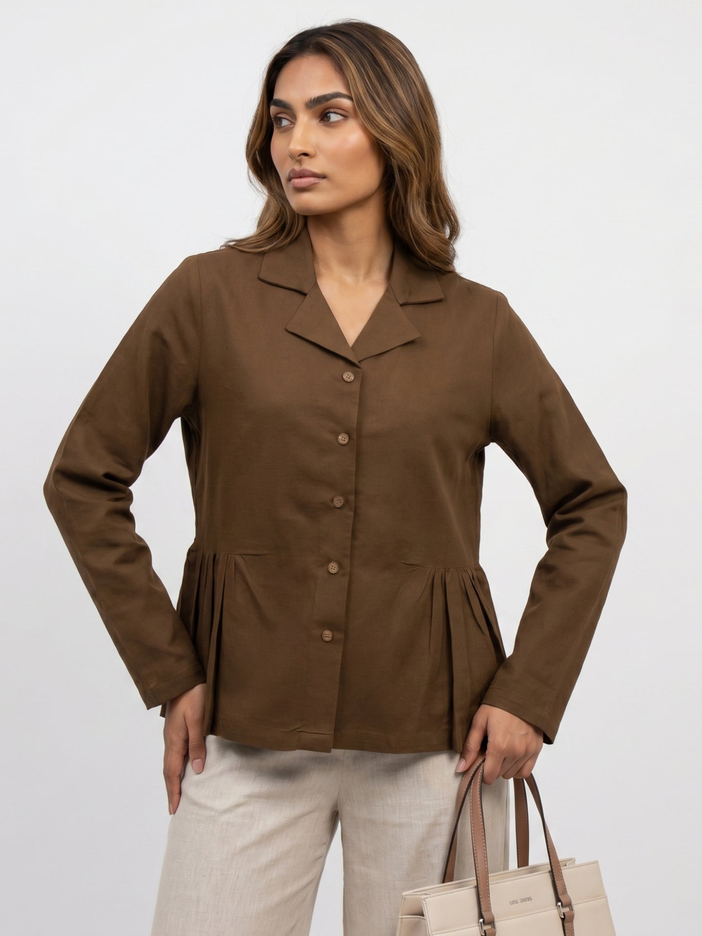 Cocoa Calm Linen Shirt