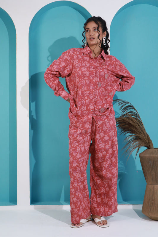 Deep Rose Co-ord Set