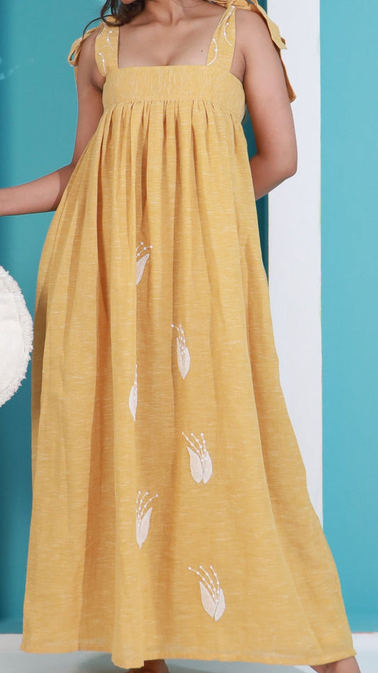 Yellow Ochre Strappy Dress