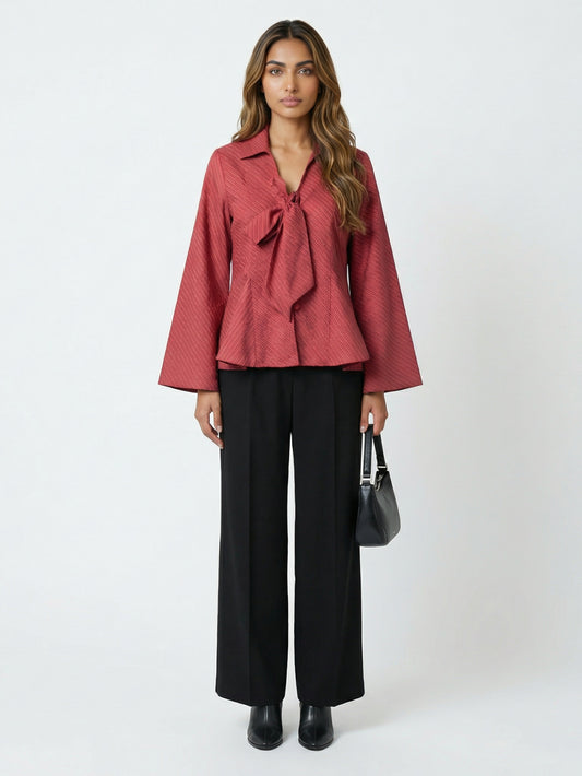 Aarohi Tie-Neck Shirt