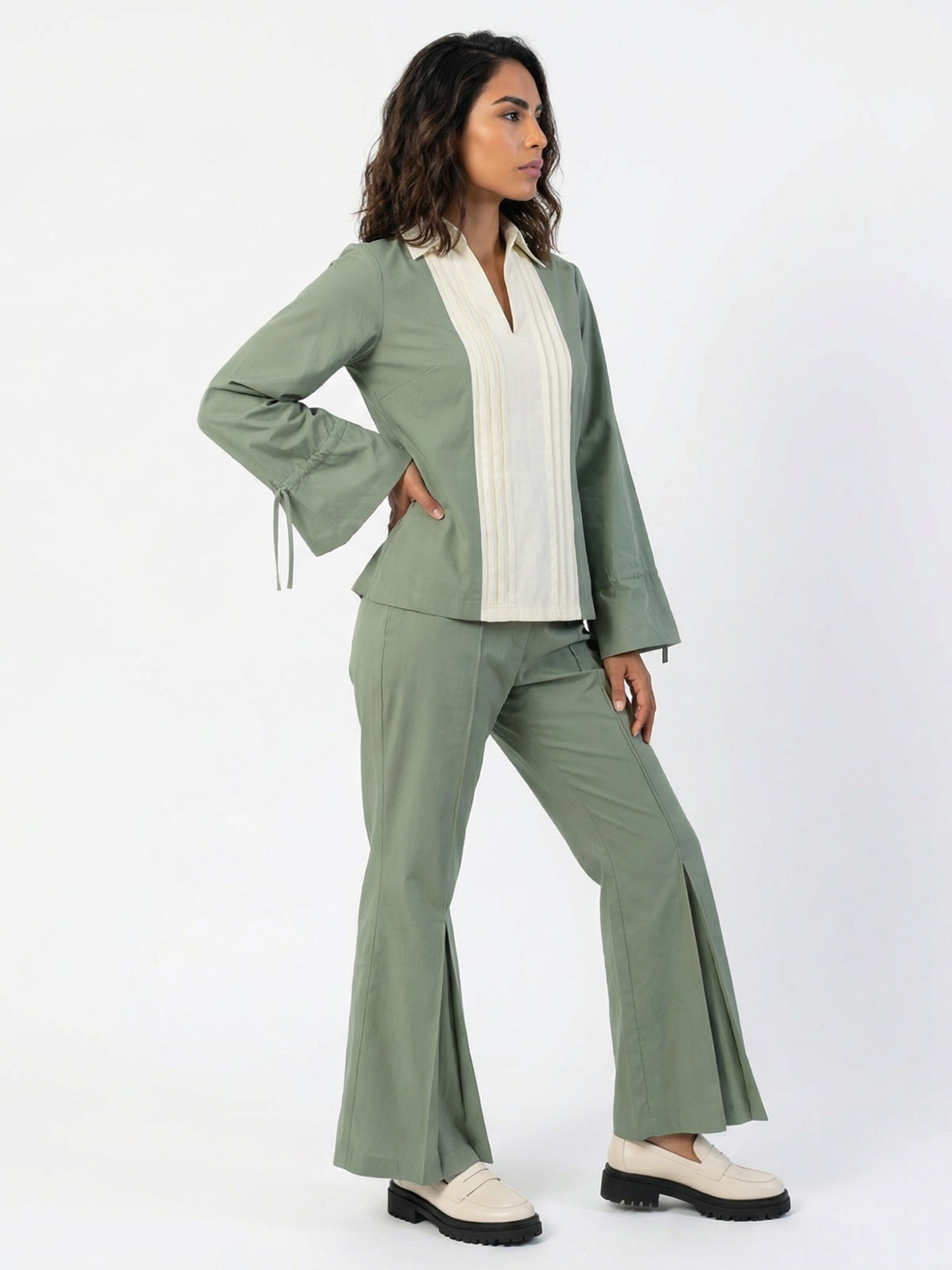 Sage Line Co-ord Set