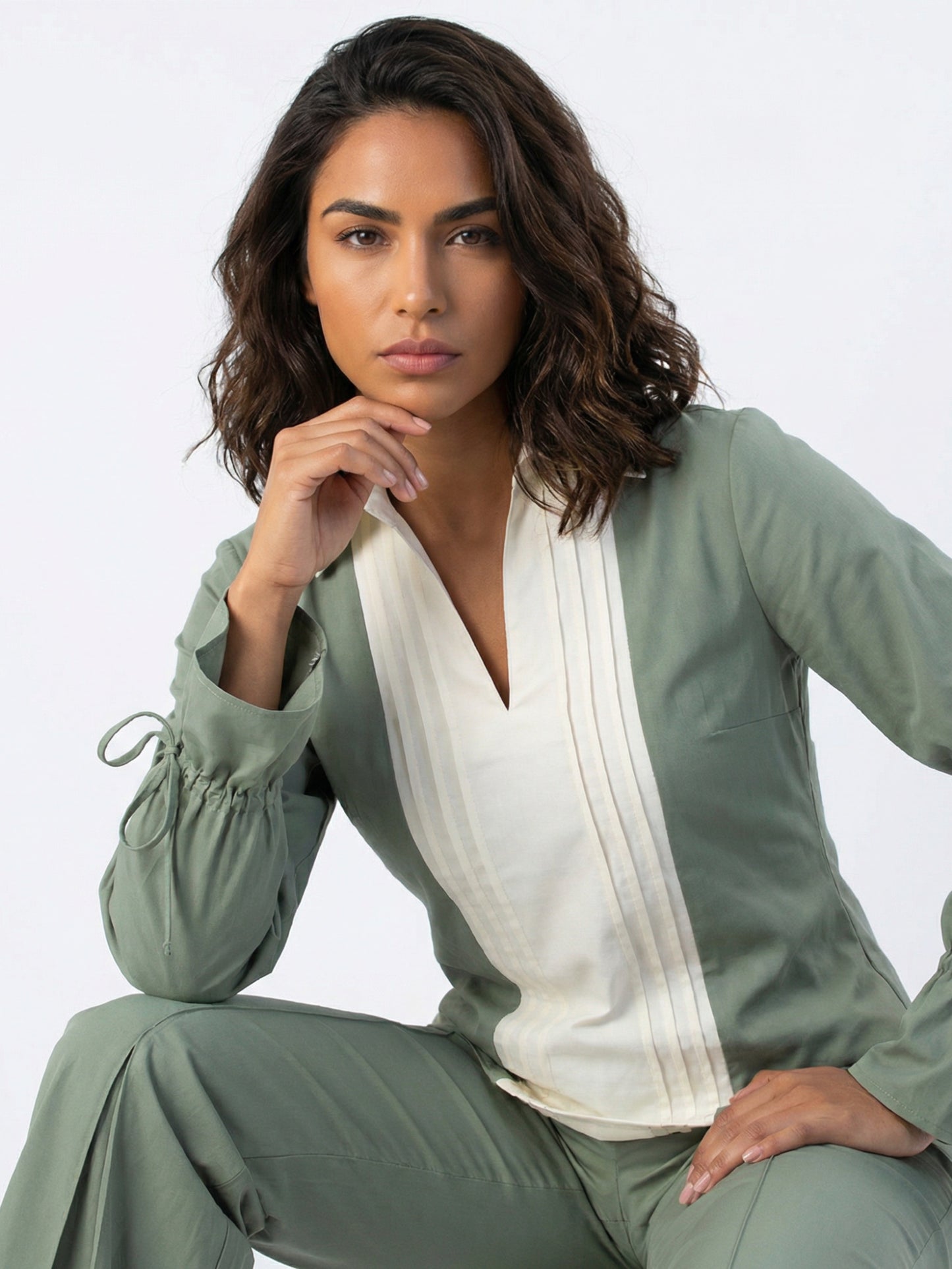 Sage Line Co-ord Set