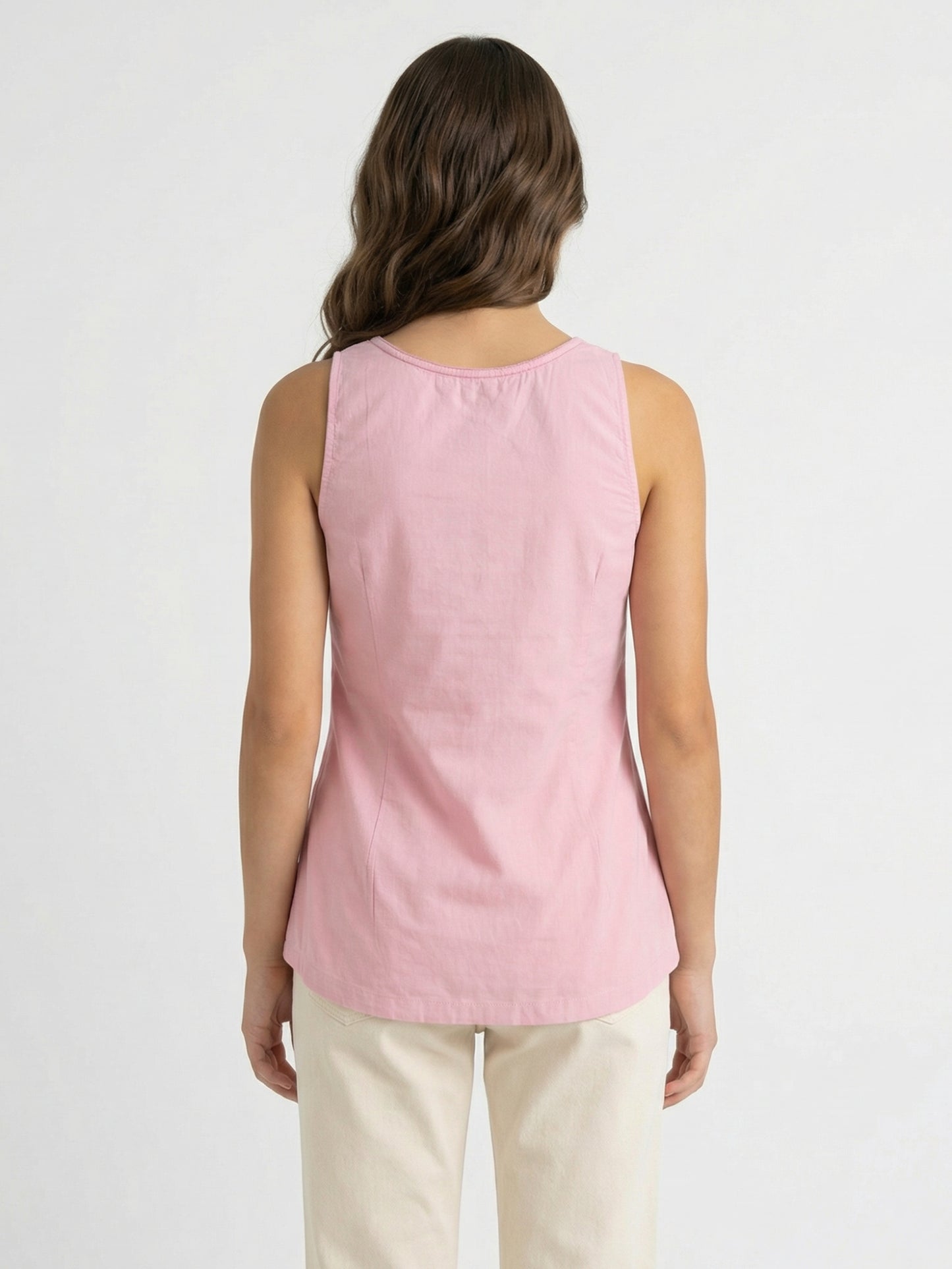 Blush Wrap Tie Cotton Top