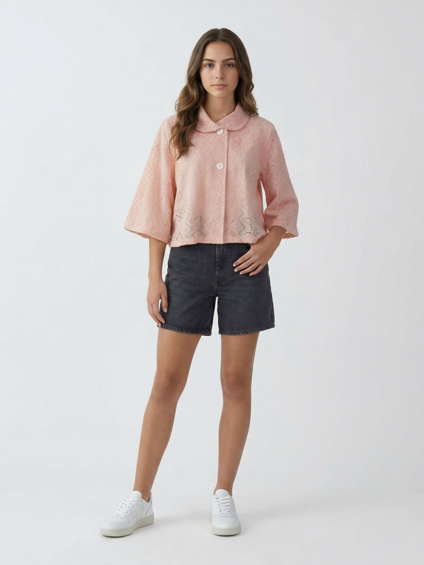 Peach Ease Cotton Shirt