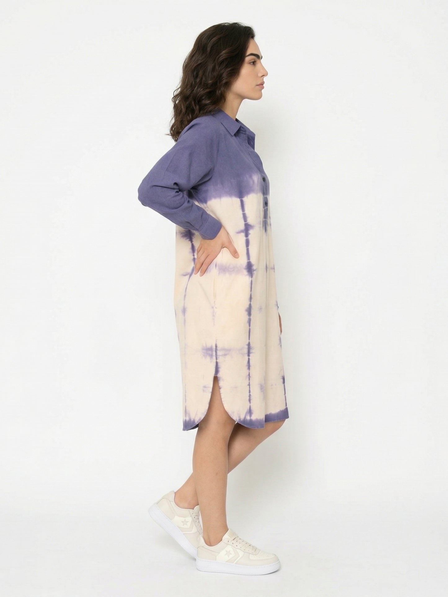 Lavender Drift Shirt Dress