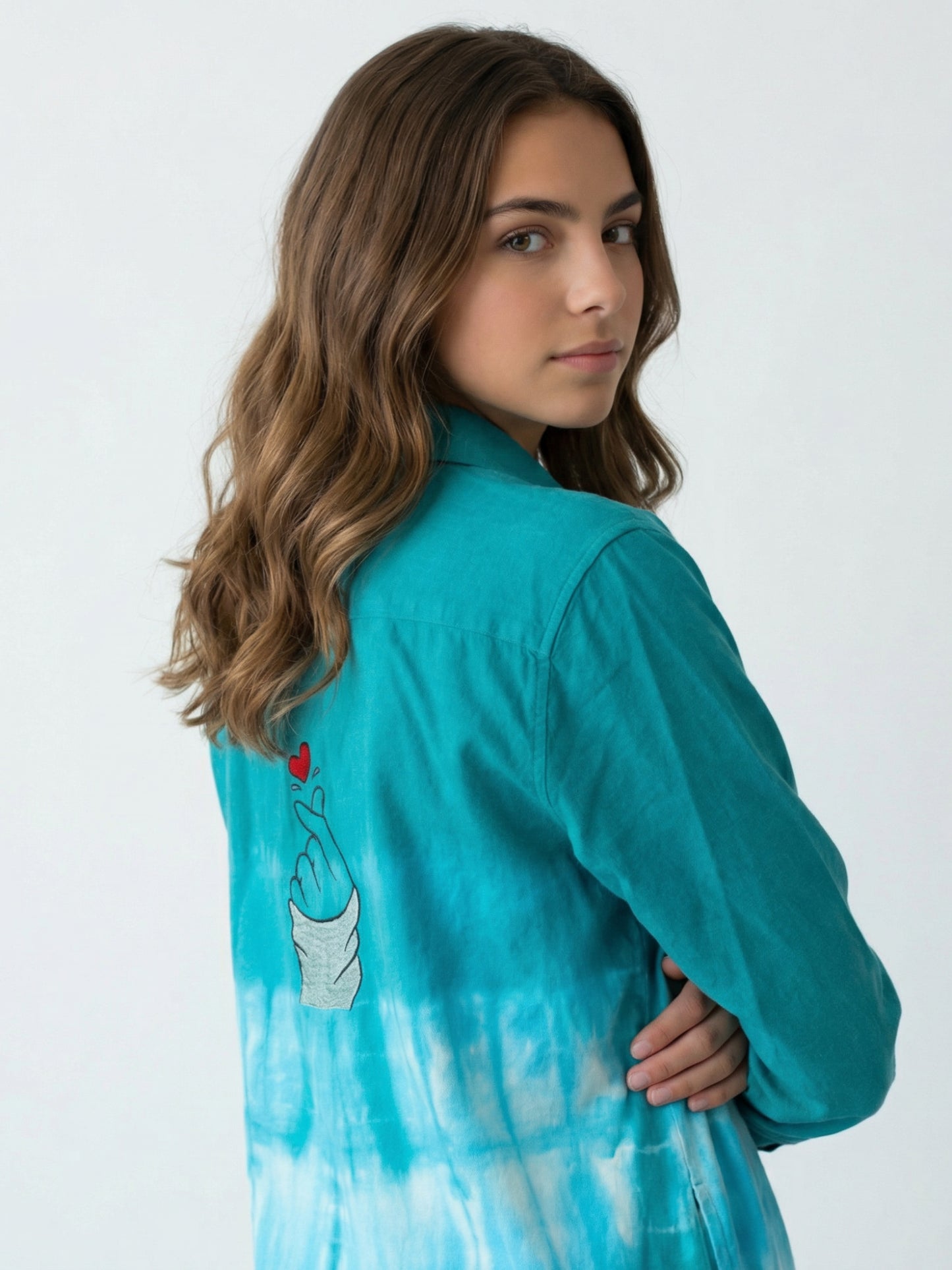 Teal Tide Shirt Dress