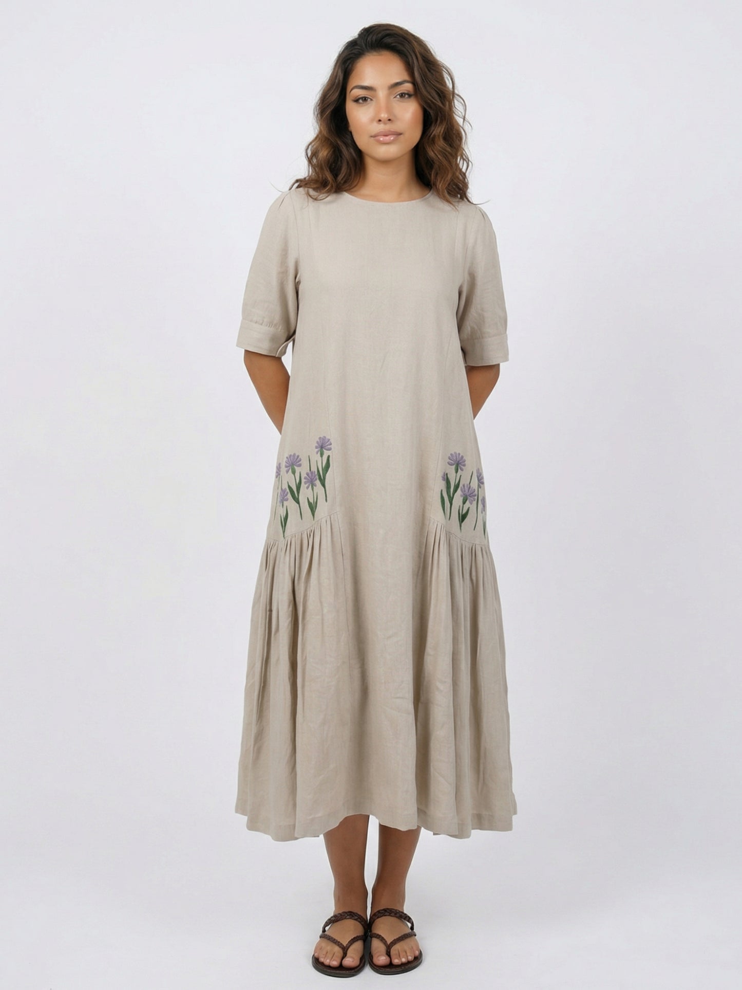 Linen Midi Dress