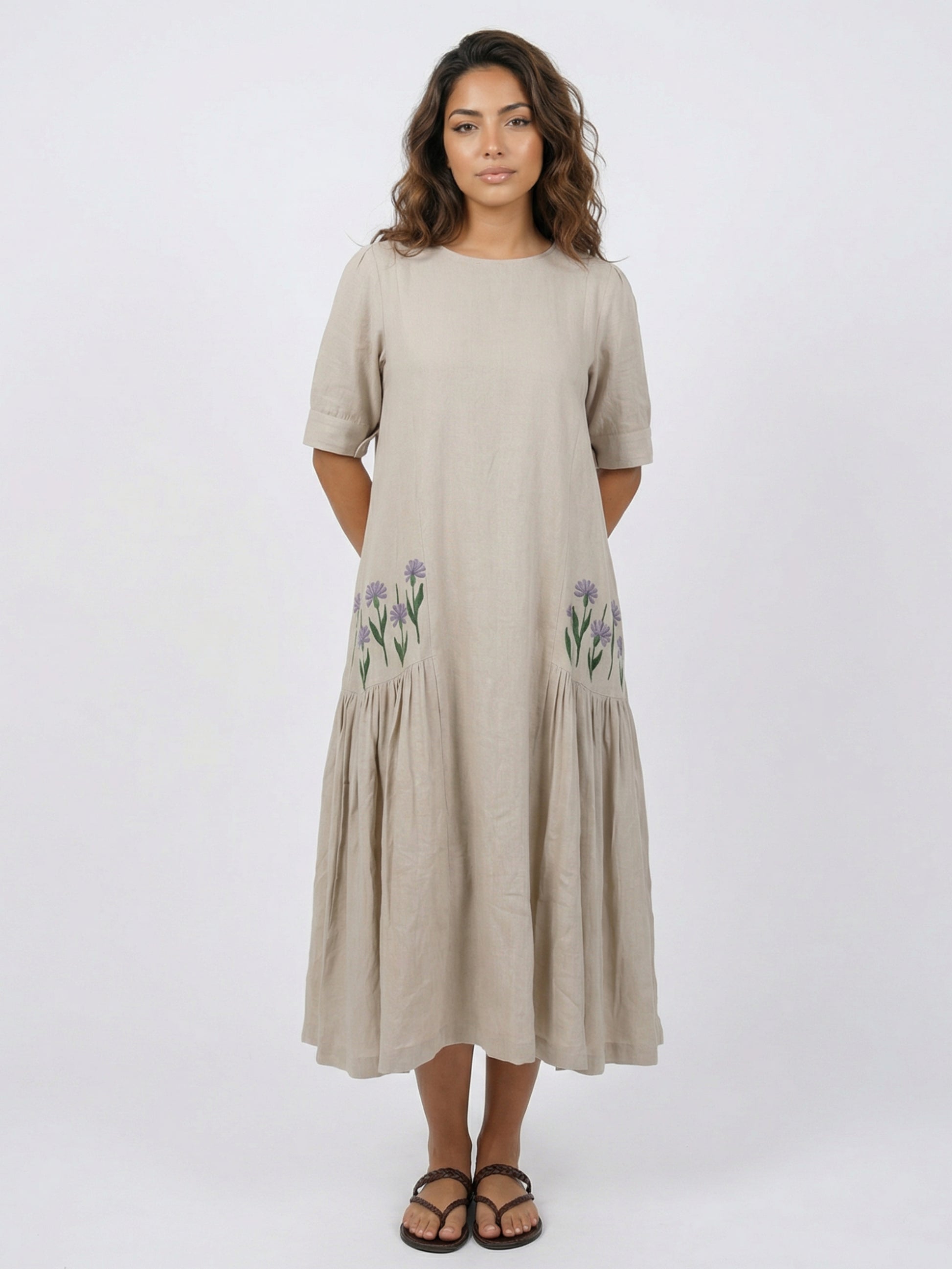 Linen Midi Dress
