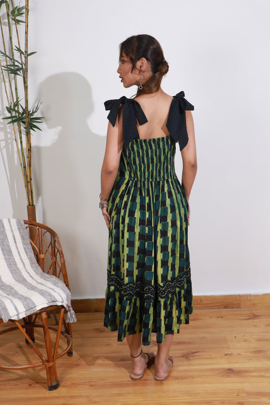 Dark Green Strappy Dress