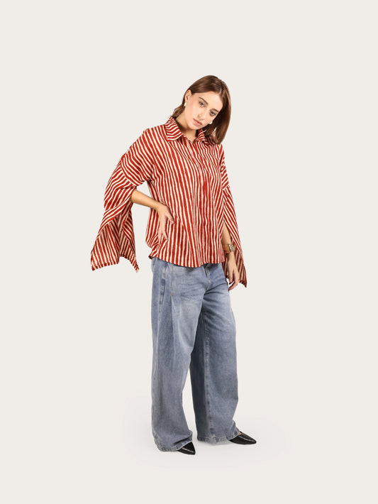 Striped Flair Cotton Shirt