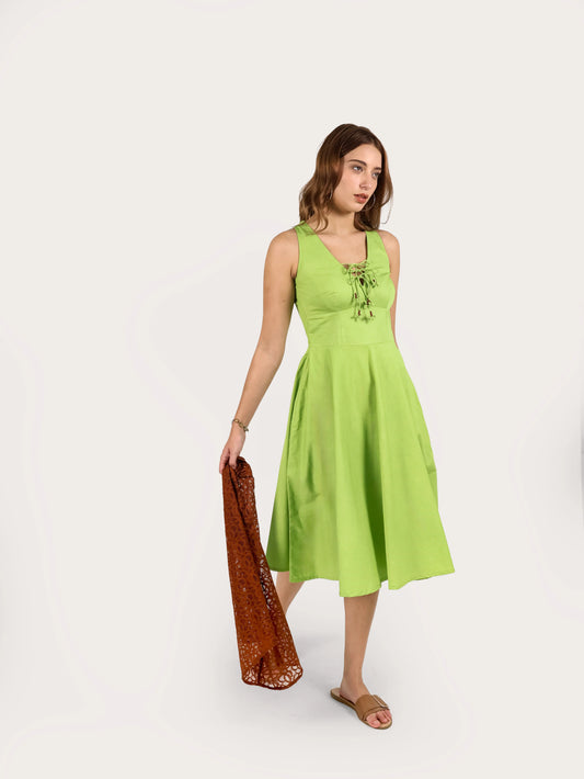 Verdant Lace Harmony Dress