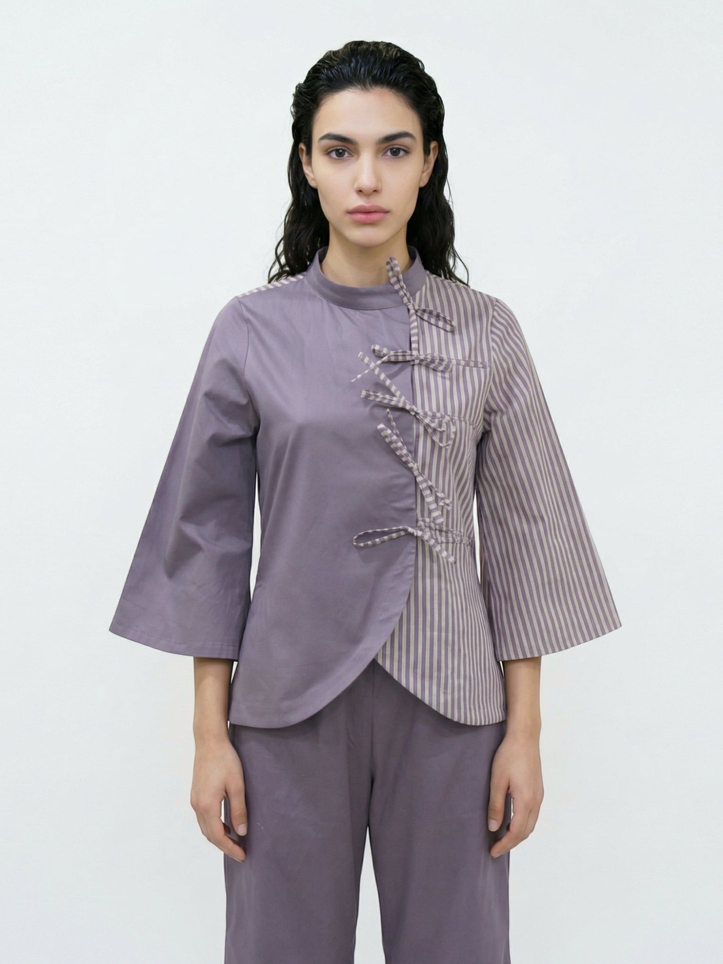 Stripe Collar Top